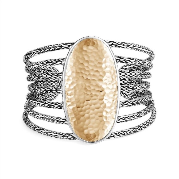 John Hardy PALU Oval Chain Bracelet 22k Gold/925 Silver - Picture 1 of 7